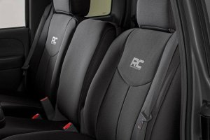 GMC Sierra 1500 Seat Covers - Front - Rough Country - 40/40/20, Neoprene - '99-'06